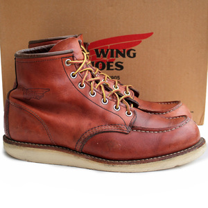 USA製★Red Wing SHOES レッドウィング★6inch MOC Toe US9D=27 アイリッシュセッター カッパーワークスミスレザー メンズ p i-622