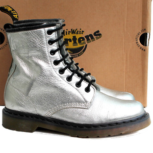 Dr.Martens ドクターマーチン★8ホールブーツ UK7=26 11821 8EYE BOOT シルバー レースアップ i-626