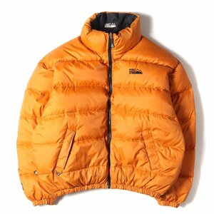 FIRST DOWN ファーストダウン ダウン ジャケット サイズ:XXL 90s リバーシブル ダウン ジャケット オレンジ ブラック 90年代 古着