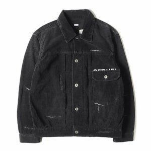 SEQUEL シークエル 22AW fragment design ダメージリペア加工 1stタイプ コーデュロイ ジャケット DAMAGE CORDUROY JACKET ブラック S