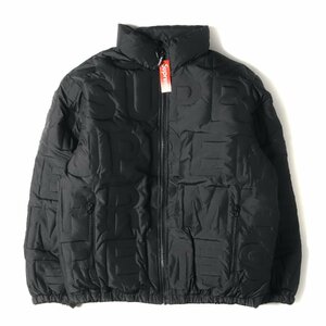 新品 Supreme シュプリーム ジャケット サイズ:M 19SS Bonded Logo Puffy Jacket ブランドロゴ 柄 パフィー ダウンジャケット ブラック 黒