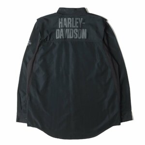 HARLEY-DAVIDSON ハーレーダビッドソン シャツ サイズ:L ベンチレーション サマー バイカーシャツ ブラック 黒 トップス カジュアルシャツ