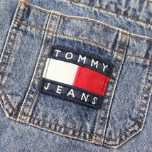 TOMMY JEANS トミー ジーンズ オーバーオール ブルー サイズ:36 サロペット オールインワン デニム パンツ テーパード フラッグロゴ_画像6