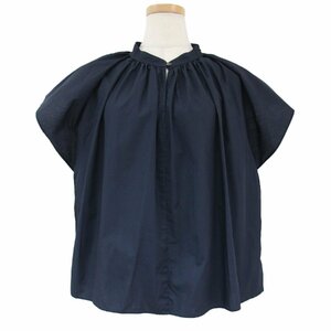 MACPHEE McAfee блуза рубашка темно-синий темно-синий размер :36(9 номер ) French рукав частота цвет gya The - Broad хлопок хлопок сделано в Японии 
