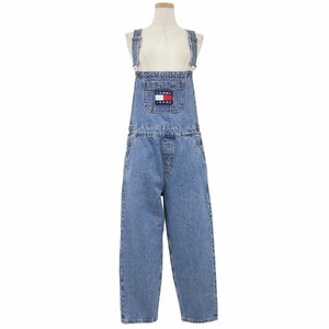 TOMMY JEANS トミー ジーンズ オーバーオール ブルー サイズ:36 サロペット オールインワン デニム パンツ テーパード フラッグロゴ