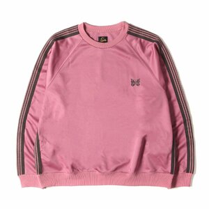 NEEDLES needle z23SS one Point Icon embroidery truck crew neck shirt Track Crew Neck Shirtpapiyon smoked pink XL