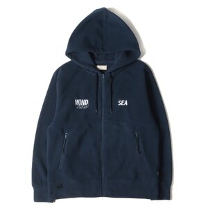 WIND AND SEA ウィンダンシー パーカー サイズ:M ポーラテック フリースパーカー POLARTEC FLEECE HOODIE ネイビー 紺 フーディー