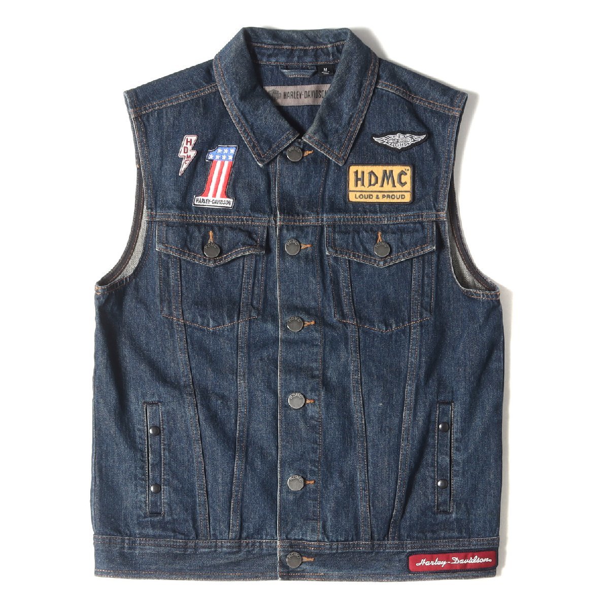 Harley-Davidson 90s カナダ製 デニムベスト ライトブルー Harley-Davidson 90s カナダ製 デニムベスト ライトブルー