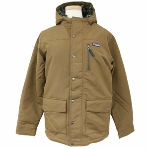 Patagonia パタゴニア ジャケット マウンテンパーカー ブラウン サイズ:KIDS XL フーディー ドットボタン ファスナー ボア フリース