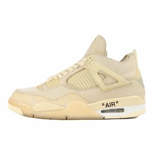 WMNS OFF-WHITE × AIR JORDAN 4 RETRO SP "SAIL" CV9388-100 （セイル/モスリン/ホワイト/ブラック）