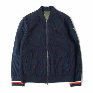 TOMMY HILFIGER トミーヒルフィガー 19SS リバーシブル ナイロン ジップ ブルゾン ボンバージャケット ネイビー カーキ M ブランド