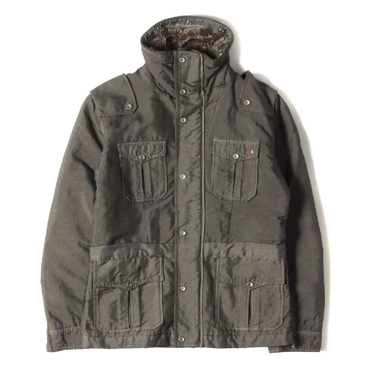 【Diesel】ディーゼル 裏ボア 切替 ミリタリー ブルゾン 茶 L 【Diesel】ディーゼル 裏ボア 切替 ミリタリー ブルゾン 茶 L