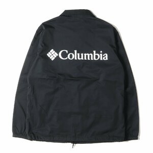 X-LARGE エクストララージ ジャケット サイズ:L Columbia コロンビア ロゴ刺繍 ナイロン コーチジャケット ブラック 黒 ブルゾン コラボ
