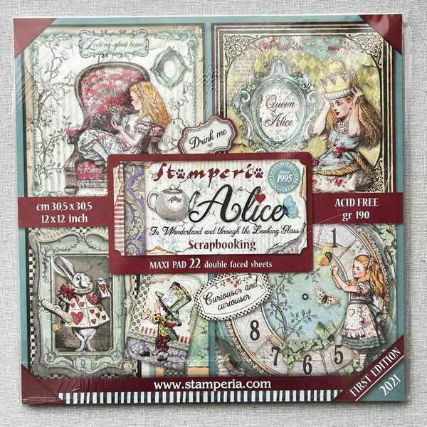【新品】スタンぺリア 12インチシングルサイドペーパー22枚 (Alice) ジャンクジャーナル　コラージュ　アリス