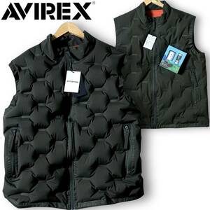 新品 AVIREX アヴィレックス 定価1.9万 コーティング圧着 電動ポンプ付 オールシーズン対応 エアチャージ ベスト 6122102 L ◆B3058