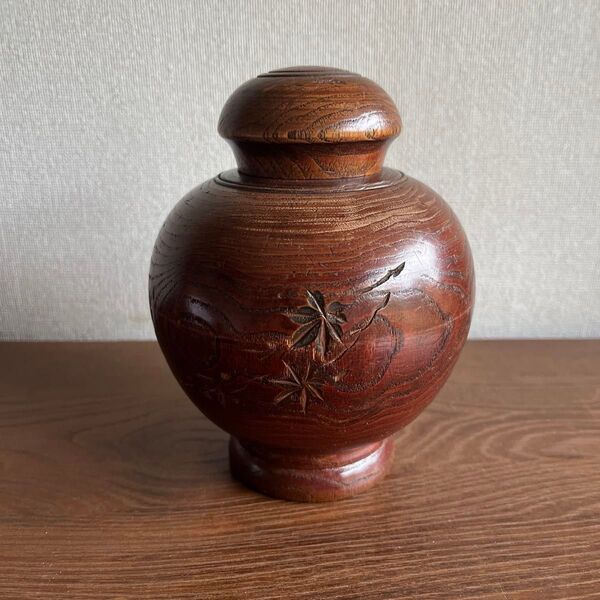 茶入 茶道具 煎茶道具 茶筒 木製