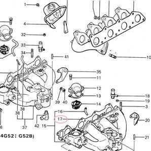 三菱ジープ J57,J37,J47他(G54Bエンジン）用インテークマニホールドガスケット社外品（新品）の画像6