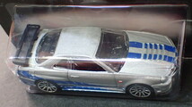 未開封 ホットウィール Hot Wheels ワイルドスピードシリーズ　ニッサン スカイライン R34 GT-R　ウィング黒 レア _画像5