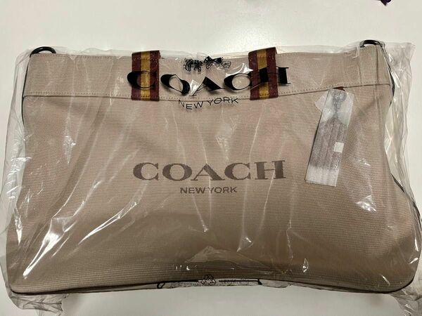 コーチ トートバッグ COACH ショルダーバッグナチュラルCANVAS TOTE38