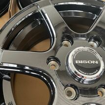 《BISON BN-04》15×6J+33 139.7/6H◆JWL-T バイソン　4本セット トヨタ200系ハイエース・レジアスエース　メタリックブラック_画像6