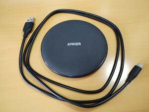 Anker PowerWave 10 Pad ワイヤレス充電器 Qi認証 iPhone Galaxy AirPods 各種対応 最大10W出力 (ブラック) Used