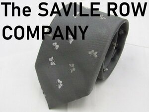 【サビルロー】OB 808 ザ セヴィルロウ カンパニー The SAVILE ROW COMPANY ネクタイ グレー系 蝶 ジャガード