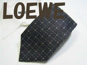 【ロエベ】NA 607 ロエベ LOEWE 茶系 ロエベロゴ柄 ドット ジャガード 高級感あります。