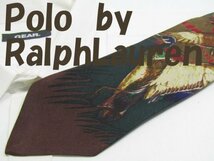 【ラルフローレン】NA 615 ポロラルフローレン Polo Ralph Lauren ネクタイ カルガモ絵柄 タータンチェック柄 プリント_画像1