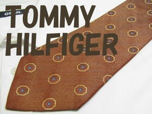 【フィルフィガー】NA 612 トミーフィルフィガー TOMMY HILFIGER ネクタイ 茶系 水玉絵柄 ジャガード