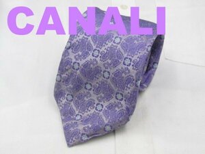 【カナリ】OB 836 カナリ CANALI ネクタイ 紫系 ペーズリー柄 ジャガード