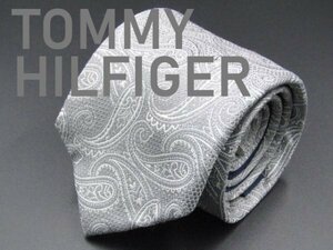 【トミーヒルフィガー】 OB 913 トミーヒルフィガー TOMMY HILFIGER ネクタイ グレー系 ペーズリー ジャガード