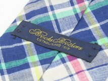 【ブルックスブラザーズ】 OB 951 ブルックスブラザーズ Brooks Brothers ネクタイ 紺色系 緑 赤 チェック柄 ジャガード_画像3