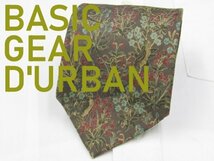 【ダーバン】 OC 029 ダーバン BASIC GEAR D'URBAN ネクタイ 褐色系 植物柄 プリント_画像1