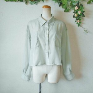  wing INGNI shirt blouse see-through M lady's short spring summer 