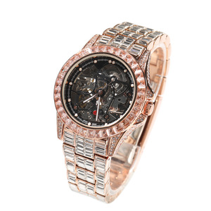 送料無料【格安】 腕時計 ウォッチ カップル用 ダイヤモンド ブレスレット バングル 18KGP 男女兼用 高品質 高級感 ピンクゴールド 新品