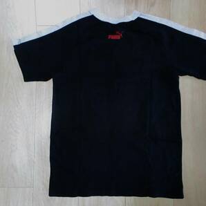 プーマ・コットン半袖Tシャツ・黒×赤×グレー色・サイズ１５０㎝の画像3