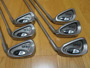 PING i3+ Blade IRON CS LITE FLEX-S 5I-PW RED / ピン ｉ３＋ ブレード アイアン ＣＳ ＬＩＴＥ Ｓ ６本セット 赤【良品】