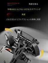 バッテリー2本 黒 MN68 1/16 RC スケール レーシングカー ESPジャイロ 連動LEDライト ドリフト RTRラジコンミニカー ミニバン オフロード_画像8