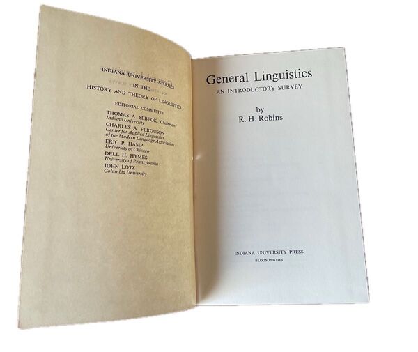 GENERAL LINGUISTICS An Introductory Survey, by ROBINS ハードカバー 言語学