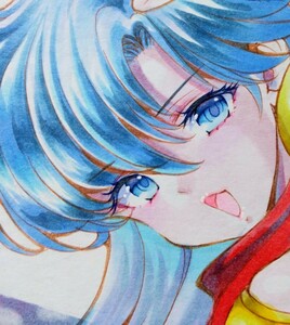 Art Auction Colored paper [Yuko Dream Warrior Valis] Doujin original Hand-Drawn artwork illustration girl illustration, comics, anime goods, hand drawn illustration