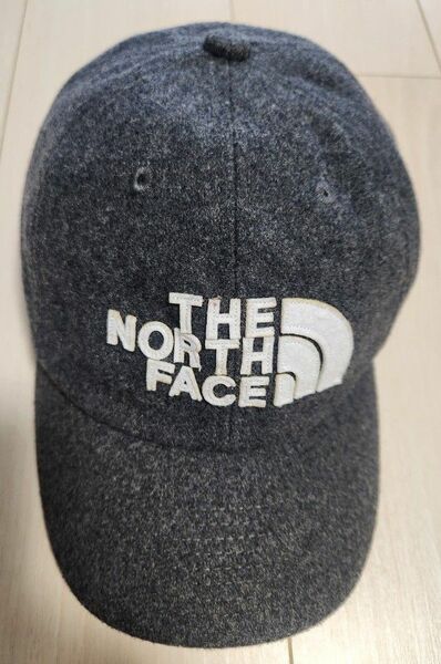 THE NORTH FACE フランネルキャップ グレー ホワイトロゴ