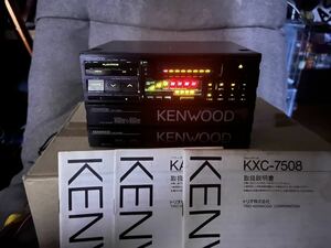 ★当時物KENWOOD ケンウッド カセットデッキ KXC-7508 パワーアンプ2個 KAC-5208 ジャンク 旧車VIP 