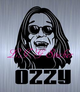 カッティング ステッカー Ozzy Osbourne ⑤ シール デカール 自動車 ROCK Black Sabbath オジーオズボーン ブラックサバス メタル