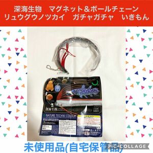 深海生物　マグネット＆ボールチェーン リュウグウノツカイ　ガチャガチャ　いきもん　フィギュア　ミニチュア　魚　カプセルトイ　深海魚