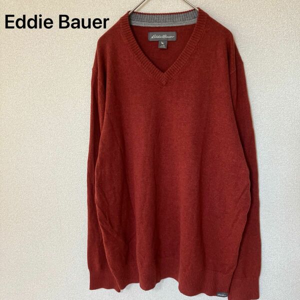 Eddie Bauer エディーバウアー　ニット　セーター　レッド　Mサイズ