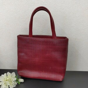 [354] Pao roma-ji mesh handbag basket bag red 