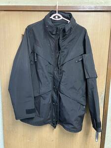  used hyu- stone thick nylon Extreme weather Parker black hood storage type M size mountain parka military 