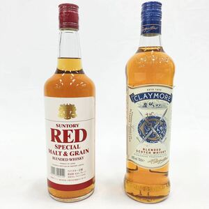 未開栓 SUNTRY サントリー RED 720ml/CLAYMORE 700ml ウイスキー まとめて2本 SCOTCH スコッチウイスキー 古酒 05-0226☆