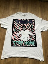 FUCK COVID-19『STAY HOME』小池百合子Tシャツ 個人作家bakateee GUL noji13 　XL　Tシャツ　白　ホワイト　ステイホーム　１円スタート_画像1