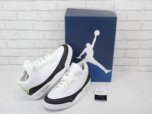 119【1円～】NIKE ナイキ FRAGMENT Air Jordan3 ホワイト ブラック 28.0cm DA3595-100 スニーカー